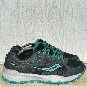 Saucony Womens Grey Grid Raptor TR2 Trail Running Athletic Sneakers Shoes SZ 8.5